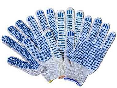 Перчатки рабочие пятипалые вязанные Оптом