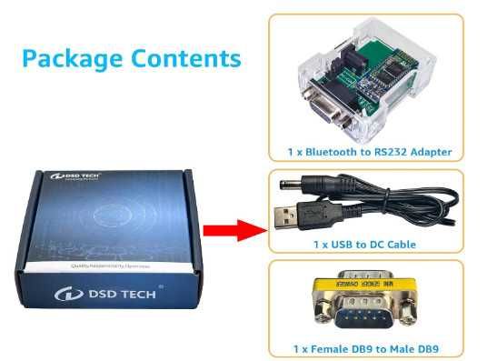 DSD TECH SH-B23A Bluetooth адаптер, Bluetooth 2.0 към RS232