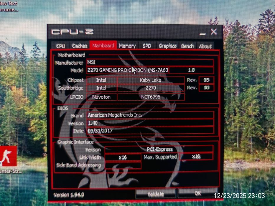 Procesor i5 7600k +placa baza z270 MSI carbon gaming + Ventilator Ther