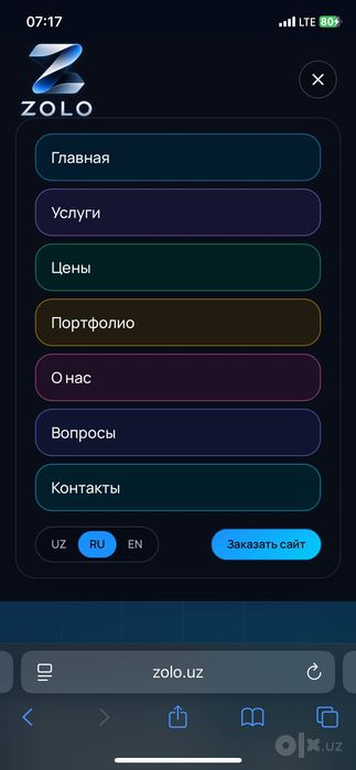 Sayt ochish/Создаю сайты