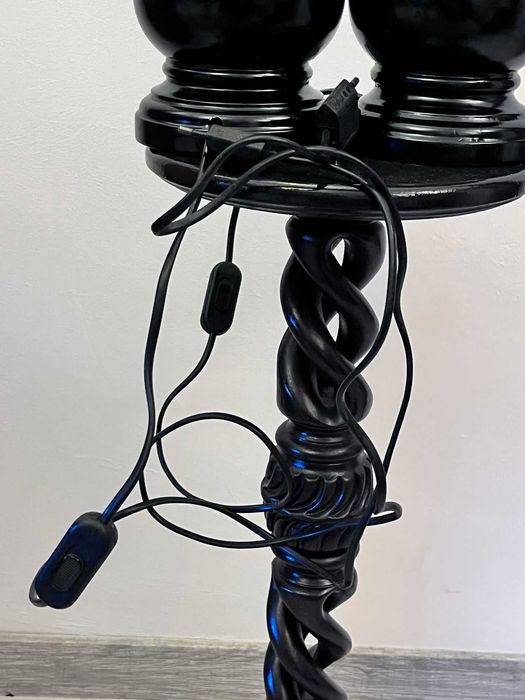 Set 2 veioze lemn lampi functionale bibelouri bibelou figurina ieftine