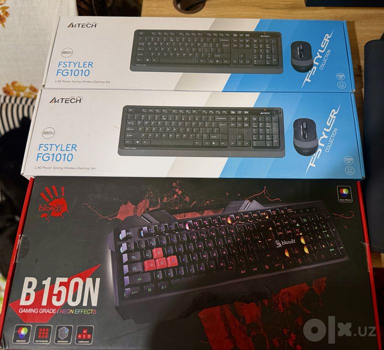 Игровая клавиатура Bloody B150N + 2 шт A4Tech FG1010