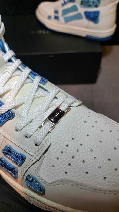 Adidasi Amiri Skeleton bandana blue