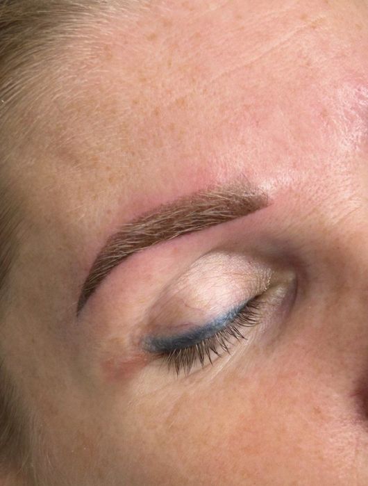 Растушовка татуаж перманентный макияж бровей