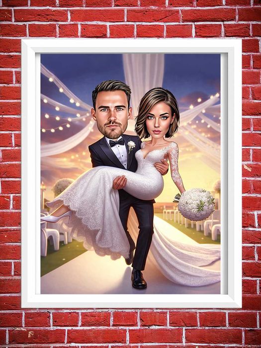 Дигитални карикатури-шарж по снимка-подарък за  завършване, бал,сватба