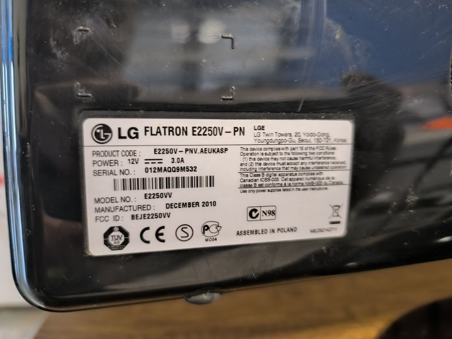 Monitor Lg l2250v 21.5 inch