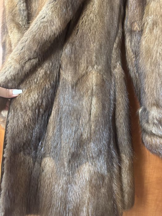 Кожено палто от норка