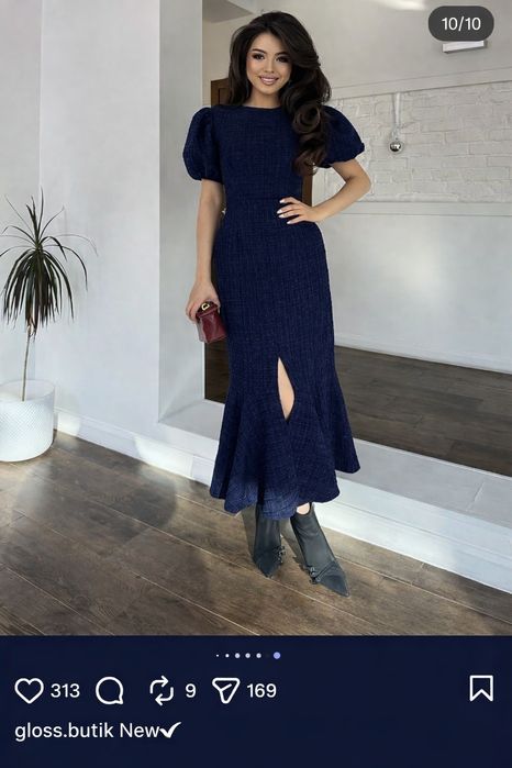 Очень красивое платье твидовое