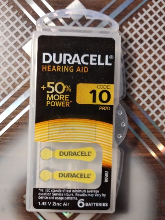 Батарейки для слуховых аппаратов