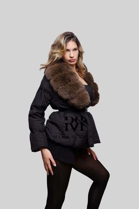 Geaca Medie Blana Naturala