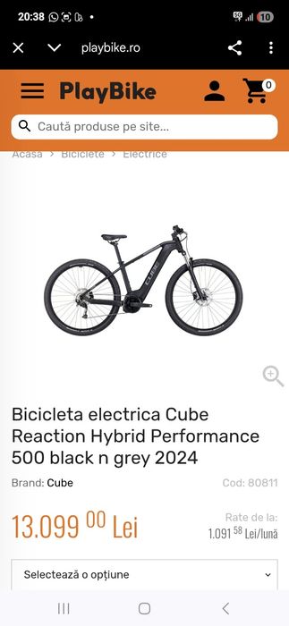 Bicicleta Electrica Cube