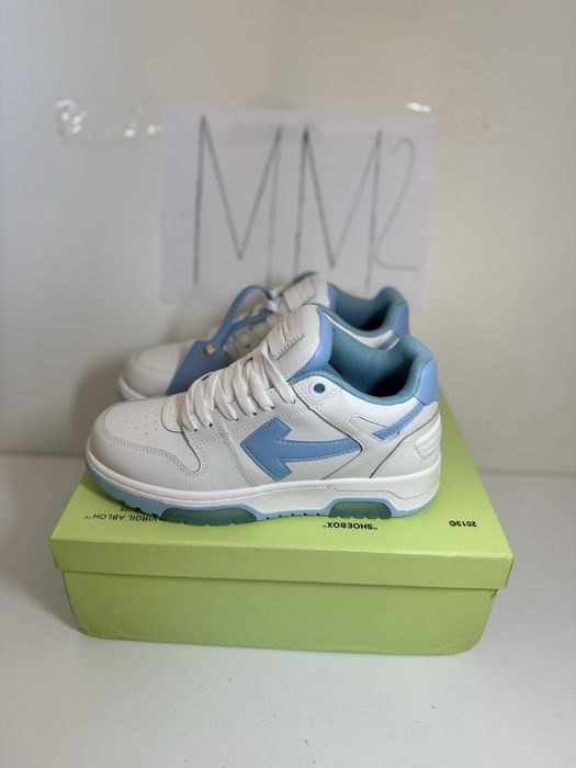 Adidasi Off-White Out Of Office Lace-Up Sneakers white and blue