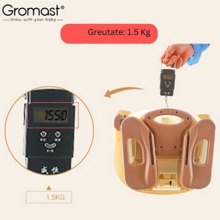 Scaun inaltator de masa, pliabil, portabil, de luat masa pentru copii