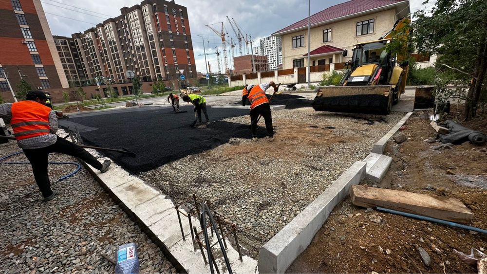 Асфальтирование асфальт бордюр арык
