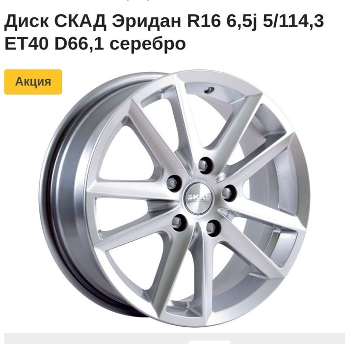 Диски R16 SCAD Россия. 5×114.3