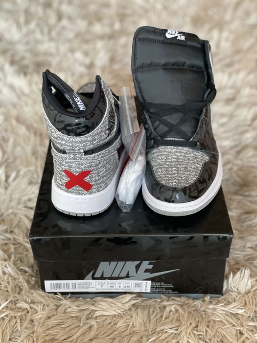Air Jordan 1 High Rebellionare Black White Particle Grey Cement OG Pat