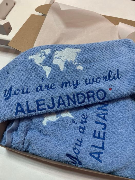 Машинна бродерия на хавлии