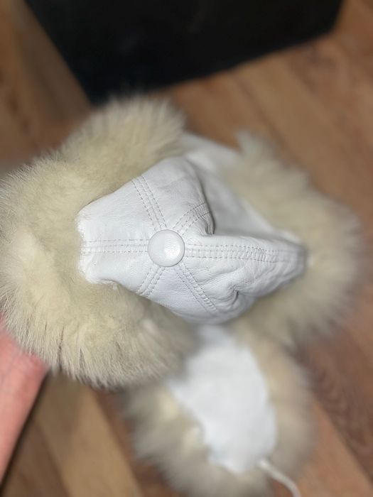 Яка от Лисица естествен косъм и шапка от ествествена кожа и косъм