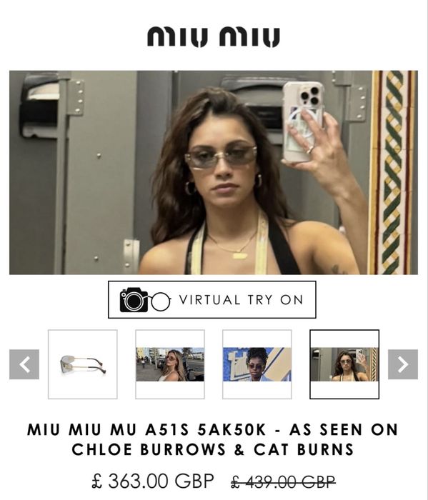 Слънчеви Очила Miu Miu, продават се на Топ Цена от 69€, Нови