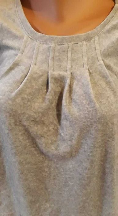 Сива Плюшена Туника