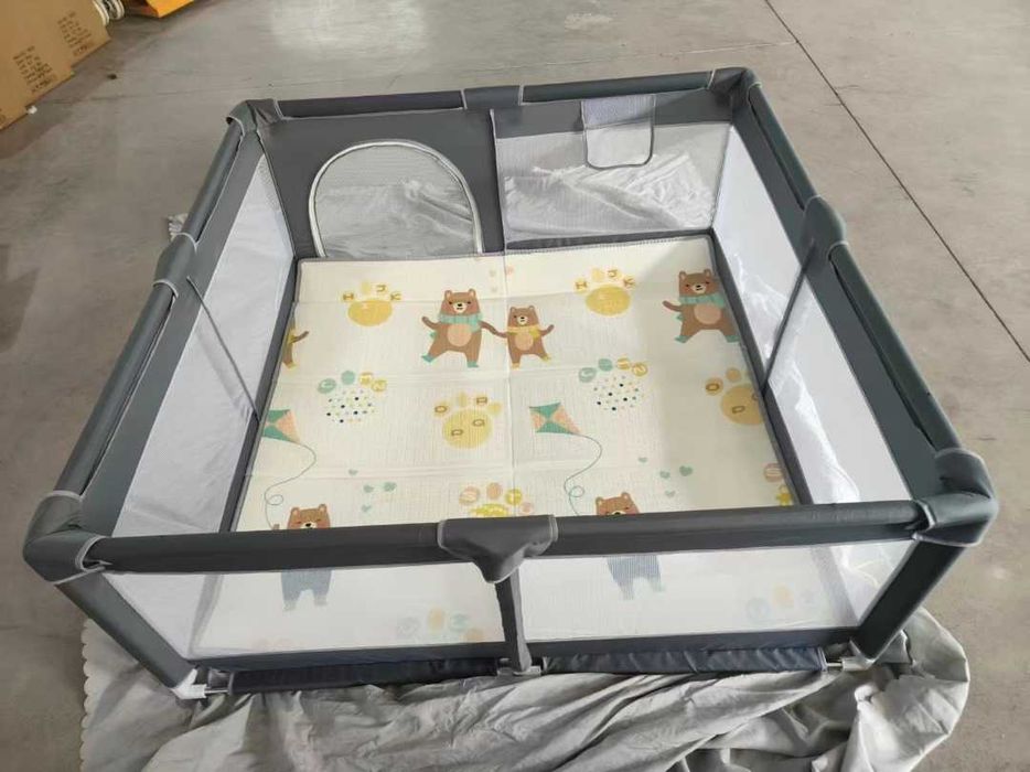 НОВО! Детски кът - КОМПЛЕКТ голяма кошара за игра, килимче, топки