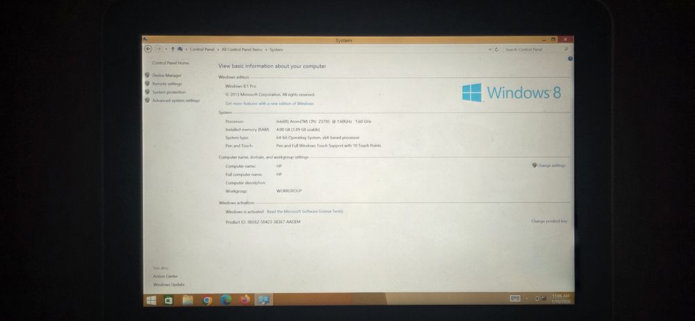 Vand tableta HP ElitePad 1000 G2