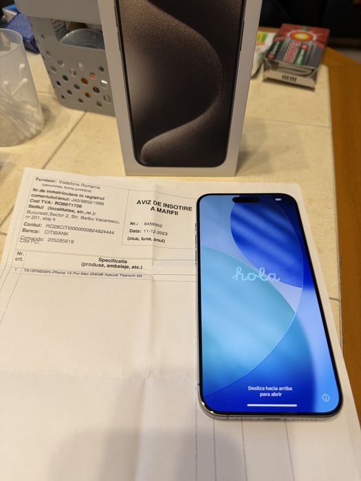 iPhone 15 Pro Max 256GB Natural Titanium | Factură | Primul proprietar