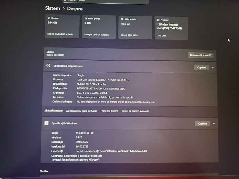 Laptop Gaming MSI I7 RTX 3050 Ti