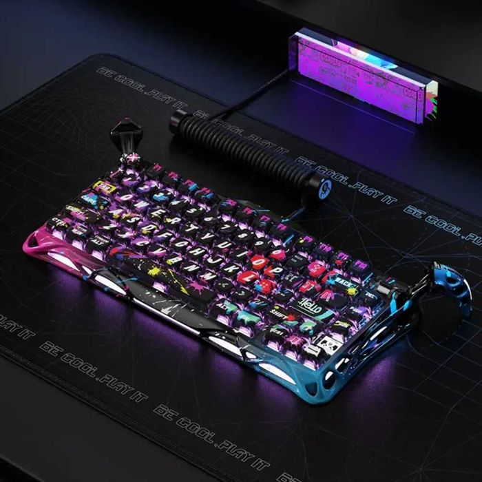 ; Клавиатура Gravastar Mercury V75 Pro (Neon Graffiti) Magnetic Switch