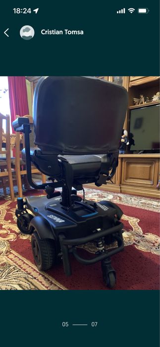 Scaun cu rotile/fotoliu rulant electric SENNA, de interior/ exterior