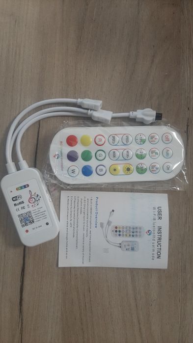 Controller banda de leduri 12/24v, cu WIFI si cu telecomanda, NOU