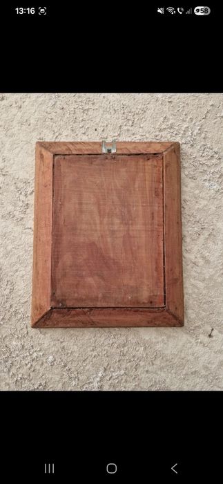 Icoană sculptată manual în lemn – Maica Domnului cu Pruncul, artizanat tradițional