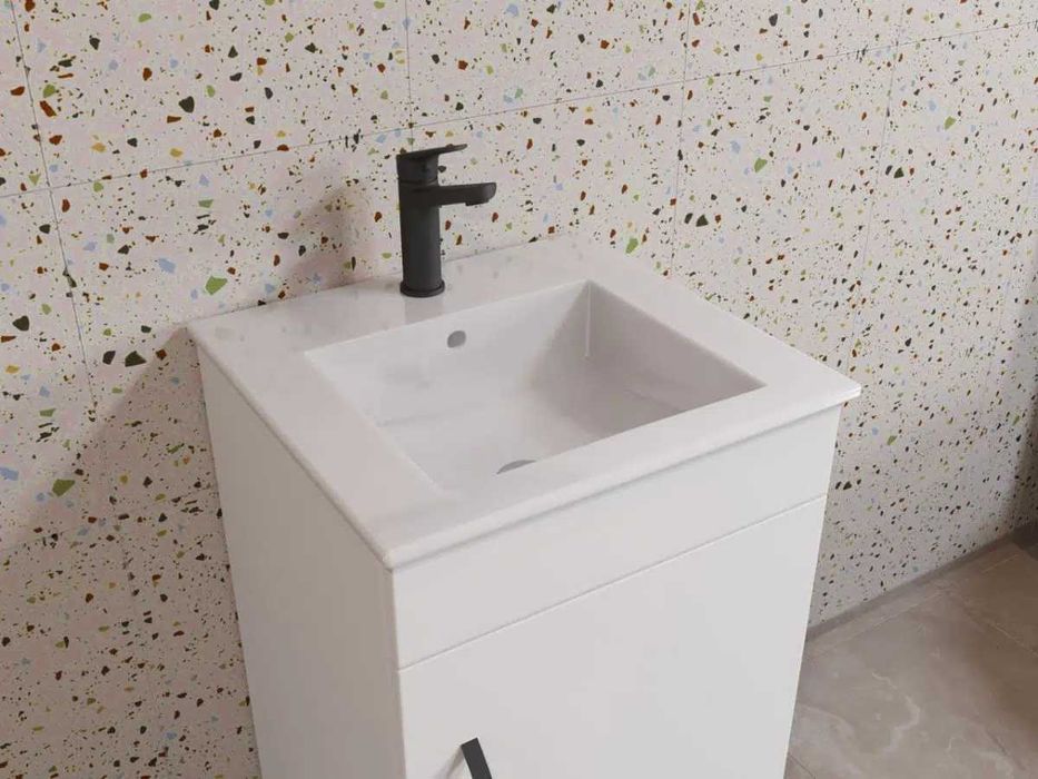 Set Masca Baie + Chiuveta 450 + Oglinda Rotunda Albio