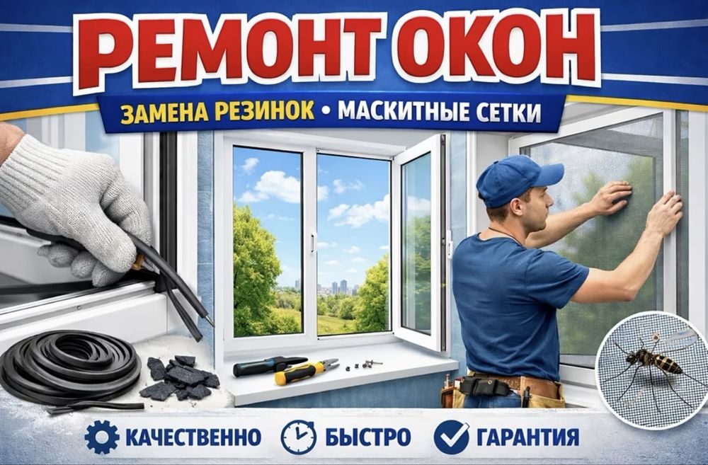 Москитная сетка на окно | Ремонт окон | Замена уплотнителя