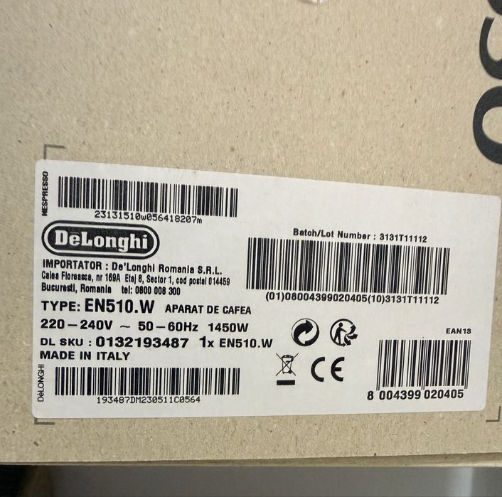 Aparat cafea DeLonghi