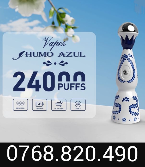 Humo Azul 24 k puffs toate aromele in stoc! Editia cu 24 k puffs .