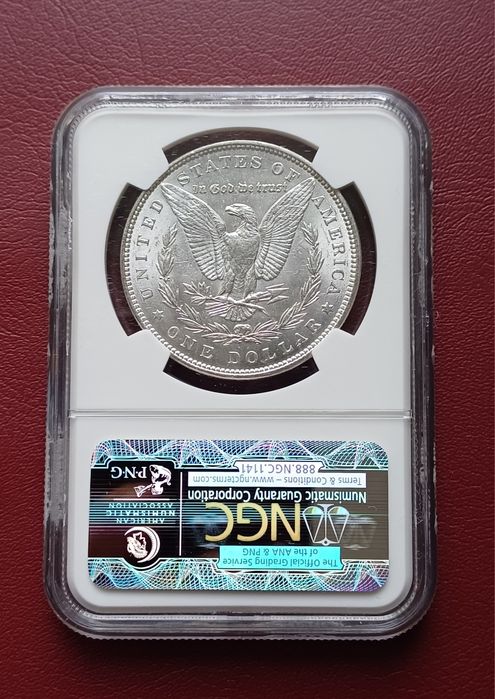 Монети от САЩ. Морган долар 1887 г. в грейд MS63 и MS64