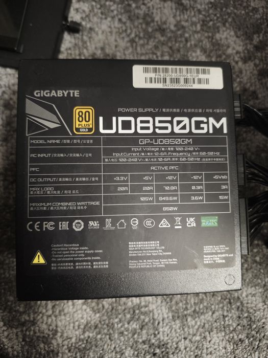 sursa modulara 850w gold gigabyte