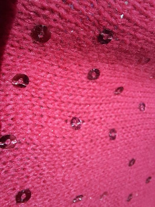 Пончо/ наметало с паети и с плетени ръкавчета