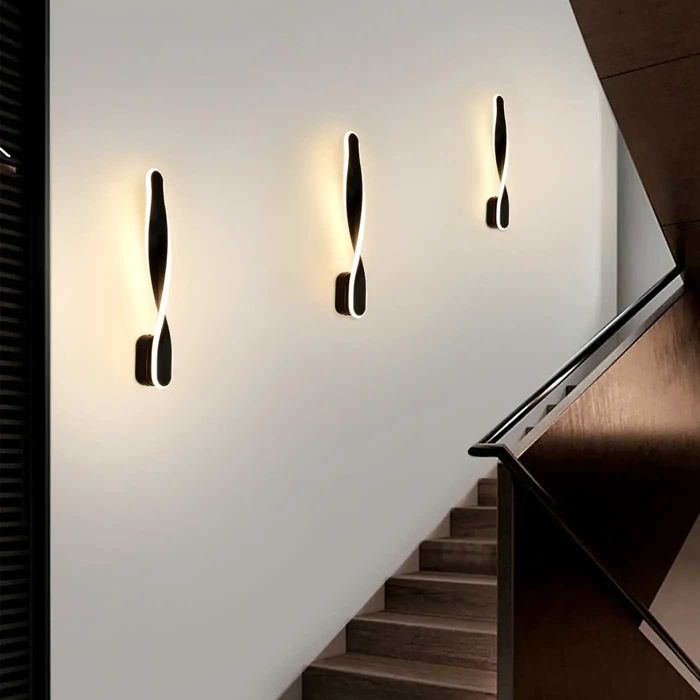 5 броя Дизайнерски LED стенни лампи LAKA 45 см 12W 3000K – чисто нови