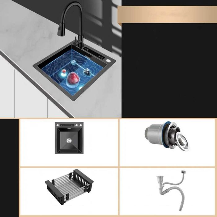 Ултразвкукова мултифункционална кухненска мивка 45см