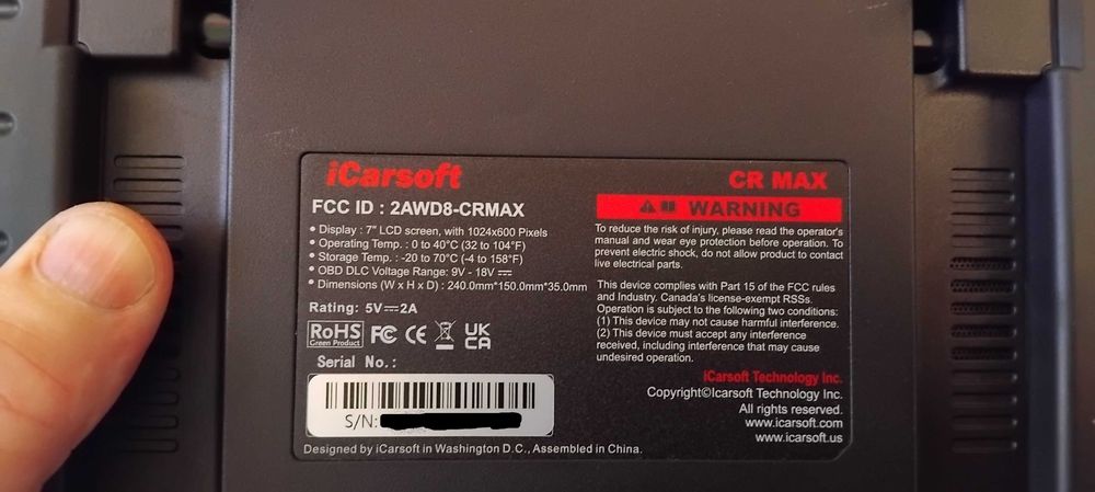 Автодиагностика iCarsoft CR Max