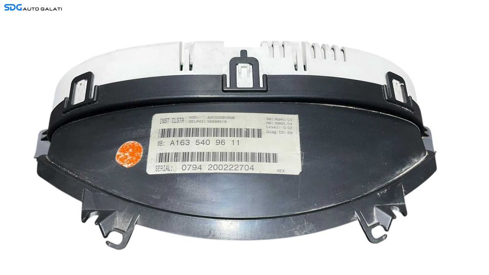 Ceas Ceasuri Cluster Instrumente Bord Mercedes ML ML270 W163 2.7 Diesel 1998 - 2005 Cod A1635409611 [LC0556]