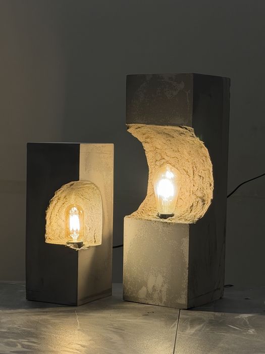 Интерьерные декоративные светильники из бетона