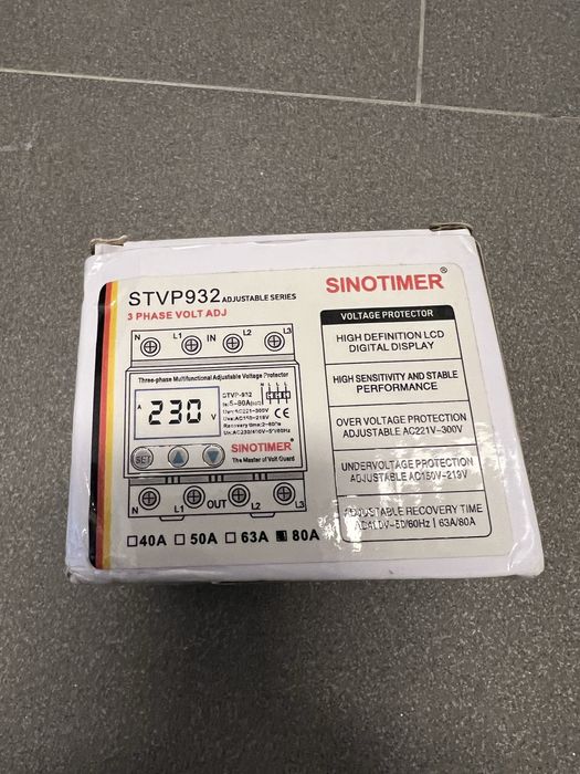 Releu trifazic SINOTIMER, 380V, STVP-936-80A