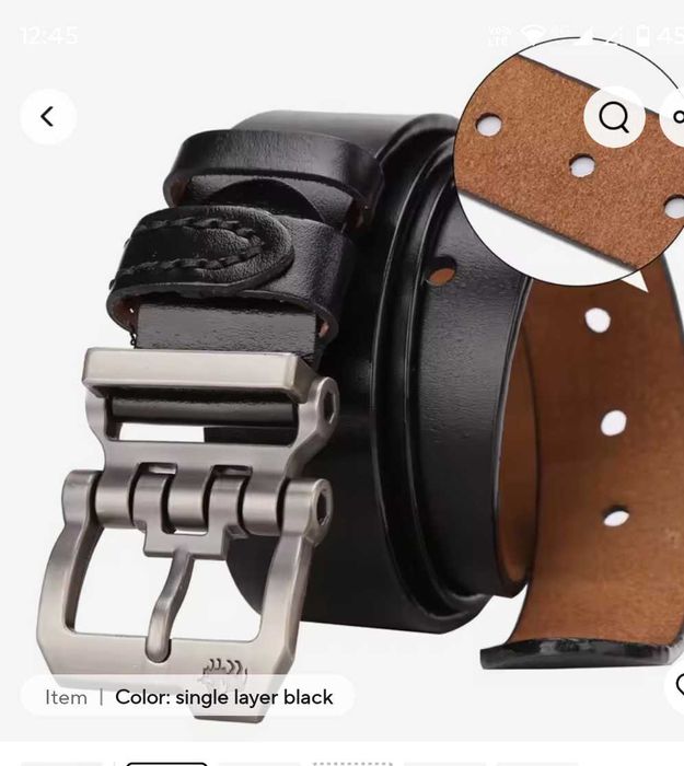Curea barbati din piele  Bison Denim