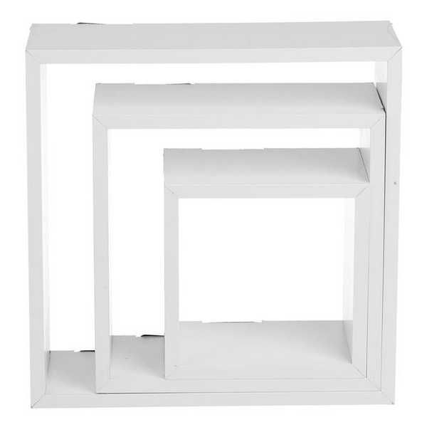 Комплект декоративни рафтове Mercado Trade, За стена, 3бр., Бял