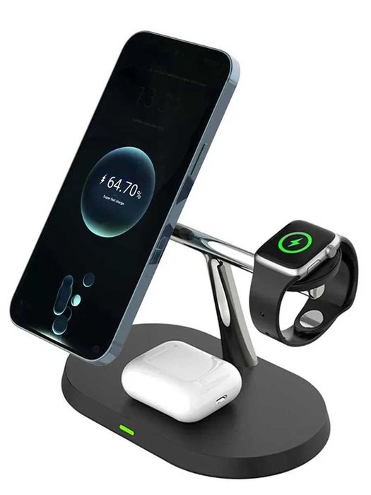 Беспроводная зарядка для iPhone и Андроид 3 в 1