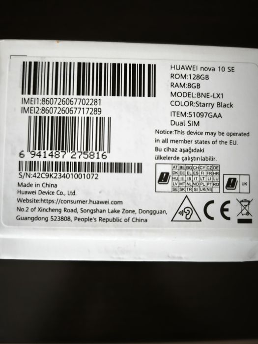 Smartphone Huawei nova 10 SE