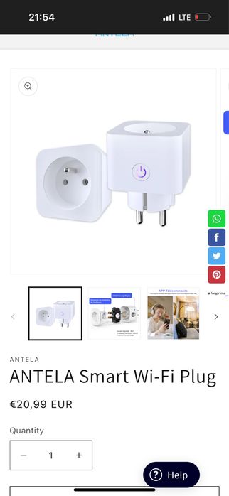 Prize Inteligente Antela Smart Plug In Wiffi